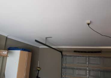 Garage ceiling after repair